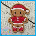 Santa Gingerbread Feltie